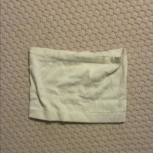 Cream Ribbed Women's tube top